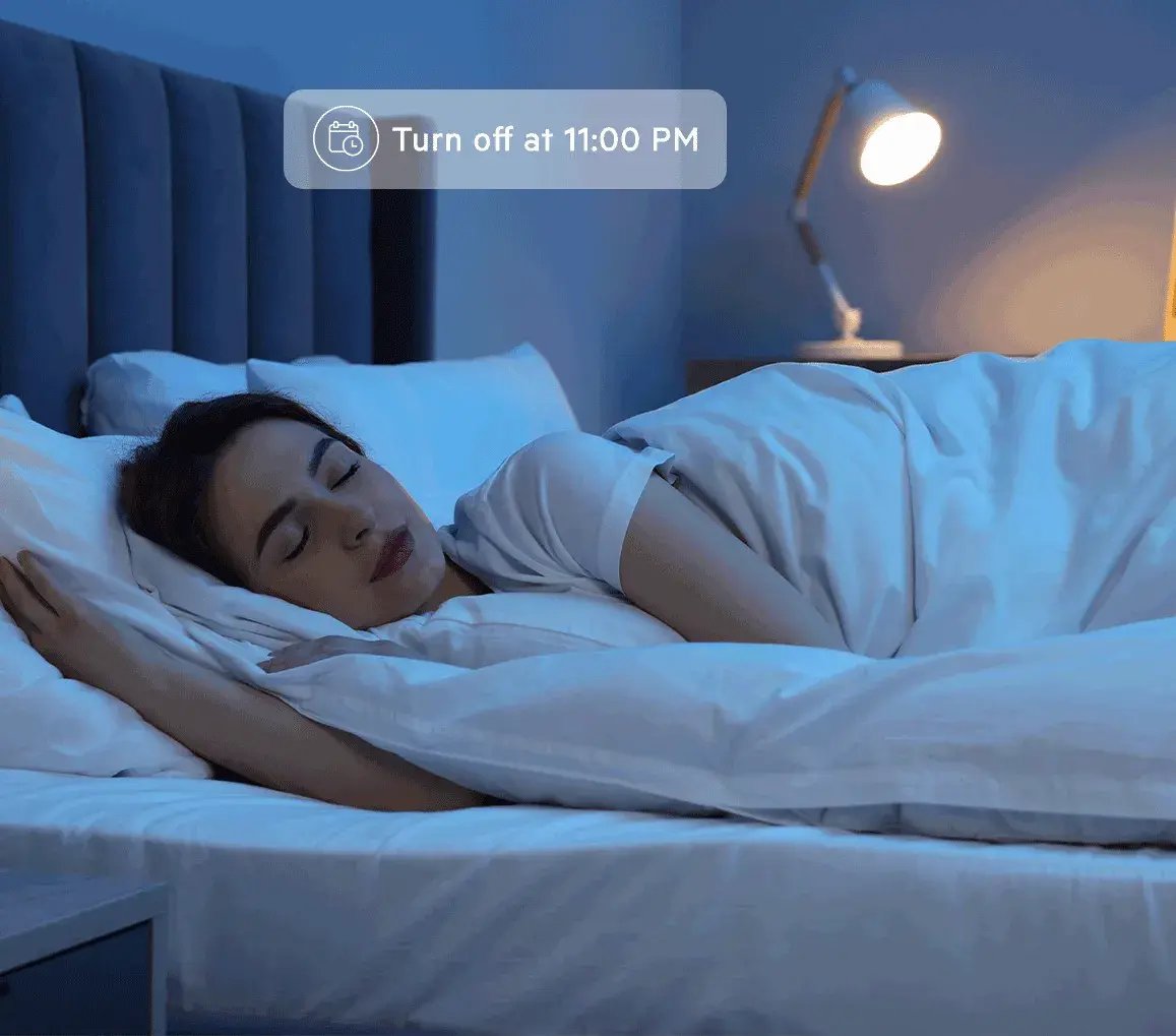 woman sleeping at night