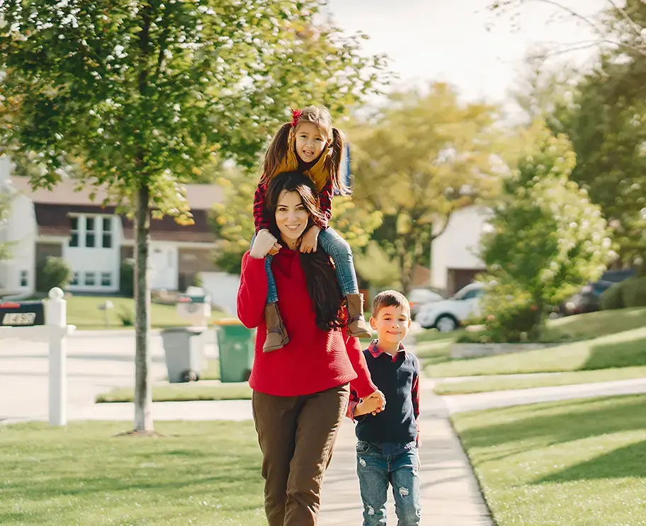 4 mother and son walking mobile